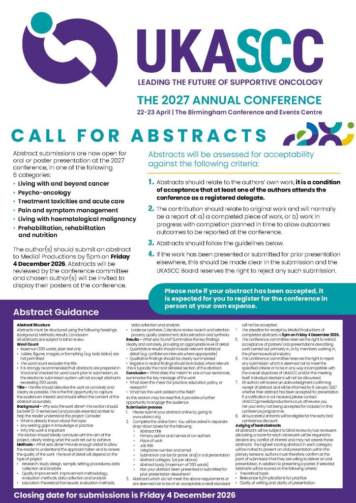 UKASCC: Call for abstracts